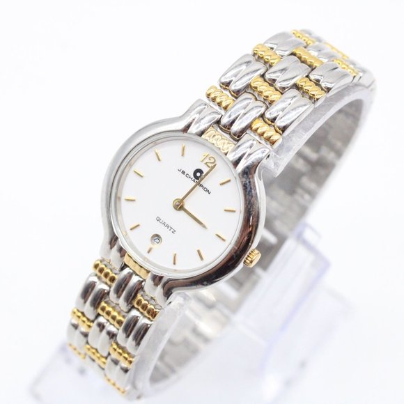 J.B Champion Watch Womens Multi-Toned Stainless Steel Classic White Dial - Picture 1 of 8